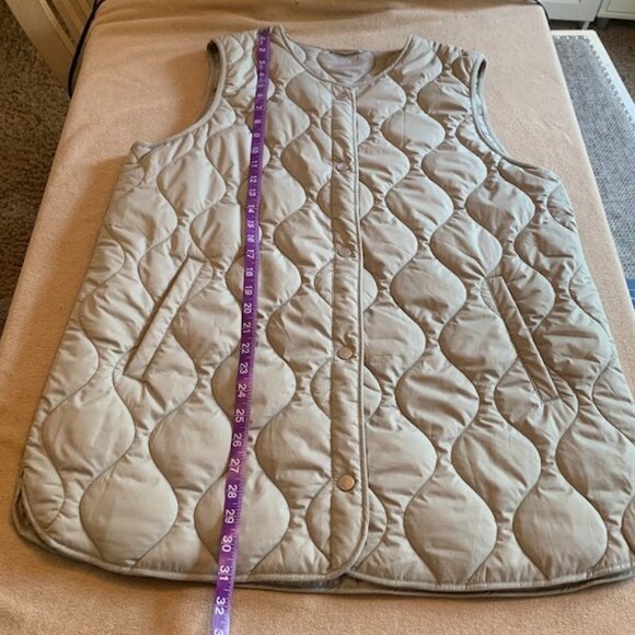 32 Degrees Women's Oversized Quilted Vest - Gray Size L - Picture 7 of 9